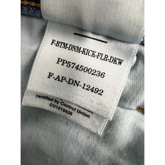 Everlane 32 The Kick Crop Jean Organic Blend Denim High Rise Kick Flare Stretch - Picture 9 of 11